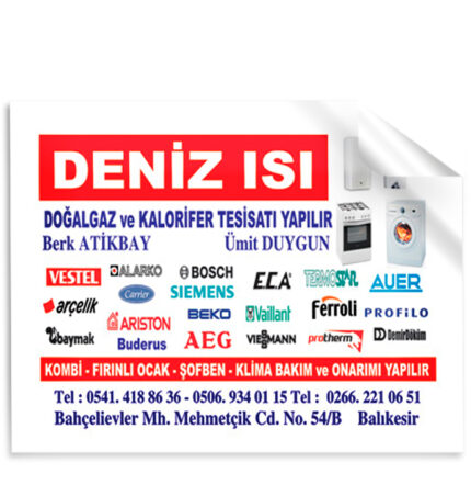 Klima Servisi Etiketi Yapışkanlı Motor Klima Kombi etiketi 100 Adet
